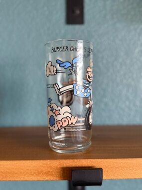 Vintage Burger Chef & Jeff Go Trail Riding Glass Cup
